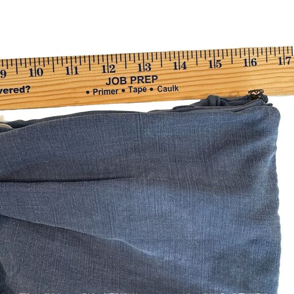 ULLA JOHNSON Womens Jordane Chambray Linen Jumpsuit Size 6 Blue Wide Leg Coastal - Picture 14 of 16